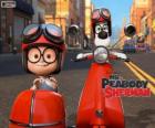 Sr. Peabody y Sherman en la motocicleta con sidecar