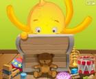 Pypus con su caja de los juguetes