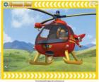 Tom Thomas con su helicóptero Wallaby One