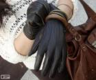 Un par de elegantes guantes
