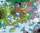 Los Pitufos en el rio