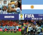 Argentina celebra su clasificación, Brasil 2014