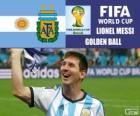 Lionel Messi, balón de Oro. Mundial de Fútbol Brasil 2014
