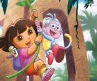 Dora y Botas en una de sus aventuras