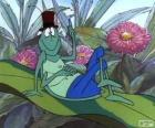 El saltamontes Flip con su sombrero de copa
