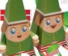 Duendes de Navidad de papel