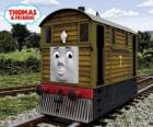 Toby es la locomotora marrón nº 7