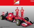 Equipo formado por Sebastian Vettel, Kimi Räikkönen y el nuevo Ferrari SF15-T