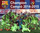 Barça, FC Barcelona, campeón de la liga española de fútbol 2014-2015