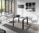 Mesa rectangular de cristal