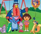Dora con algunos amigos