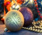 Dos elegantes bolas Navidad