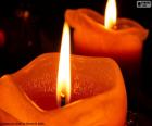 Dos velas navideñas