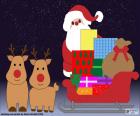 Dibujo trineo de Papá Noel