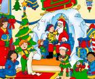 Caillou y sus amigos con Papá Noel
