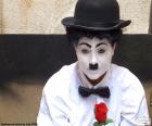 Imitador de Charlie Chaplin, el cómico más popular