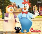 Calimero con sus padres