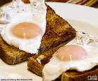 Tostadas con huevos fritos