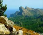 Vista desde tierra del Cabo de Formentor, Mallorca