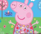 Peppa Pig vestido de flores