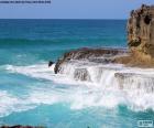 Olas y rocas