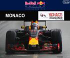 Daniel Ricciardo, segundo en el Gran Premio de Mónaco 2016 con su Red Bull