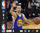 Finales de la NBA 2016, 4º Partido, Golden State Warriors 108 - Cleveland Cavaliers 97