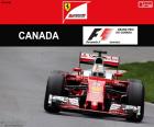 Sebastian Vettel, segundo en el Gran Premio de Canadá 2016 con su Ferrari, consiguiendo el tercer podio de la temporada