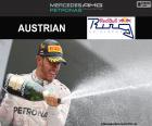 Lewis Hamilton celebra su tercera victoria de la temporada en el Gran Premio de Austria 2016