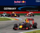 Max Verstappen, tercero en el Gran Premio de Alemania 2016 con su Red Bull, el cuarto podio de su carrera en la F1