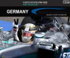 Lewis Hamilton celebra su sexta victoria de la temporada en el Gran Premio de Alemania 2016