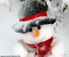 Muñeco de nieve con bufanda
