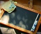 Pequeña pizarra escolar