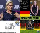 Silvia Neid entrenadora del Año FIFA 2016 del fútbol femenino, su tercer premio (2016, 2013, 2010)