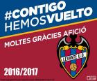 El Levante Unión Deportiva de nuevo a la primera división española. Después de ganar la Liga 123, 2016-2017