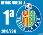 El Getafe Club de Fútbol regresa a la primera división española un año después de su descenso, al ganar el playoff de ascenso 2016-2017