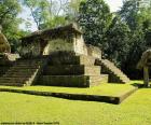 Ceibal era una ciudad maya en la cuenca del río La Pasión. La estructura A-3 es la plataforma de un templo situada en el centro de la plaza sur, Guatemala