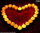 Corazón de velas