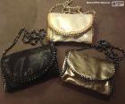 Bolso de mujer con asa de cadena en tres colores distintos