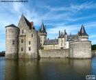 El castillo de Sully-sur-Loire está situado en la ribera izquierda del río Loira, Francia