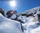 Corazón en la nieve