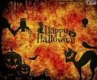 Tarjeta para desear a todos un feliz día de Halloween 