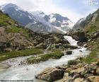 Bonita imagen de las montañas de Susten en Suiza