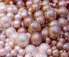 Bolas rosas de Navidad