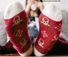 Unos bonitos calcetines decorados con varios motivos Navideños