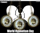 El Día Mundial de Hipnosis, el 4 de enero, fue establecido para ayudar a informar al público en general sobre la verdad y los beneficios de la Hipnosis