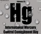 El 23 de febrero de cada año se celebra el Dia Del Compromiso Internacional Del Control Del Mercurio, para dar a conocer las consecuencias negativas del comercio del mercurio en todo el mundo