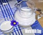 Día Mundial de la Leche, 1 de junio. Para celebrar los beneficios de la leche y promocionar su consumo en todo el mundo