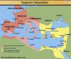 Mapa del imperio bizantino en la edad media
