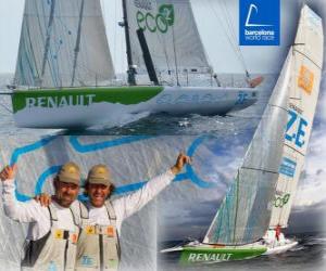 Puzzle de Renault Z.E. tercero en la Barcelona World Race 2010-11